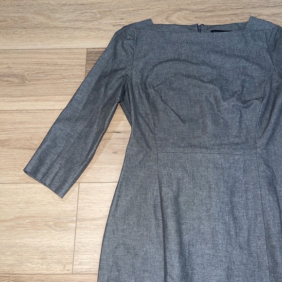 Gray Suit Pencil Midi Dress Size 8 Banana Republic - Picture 5 of 9